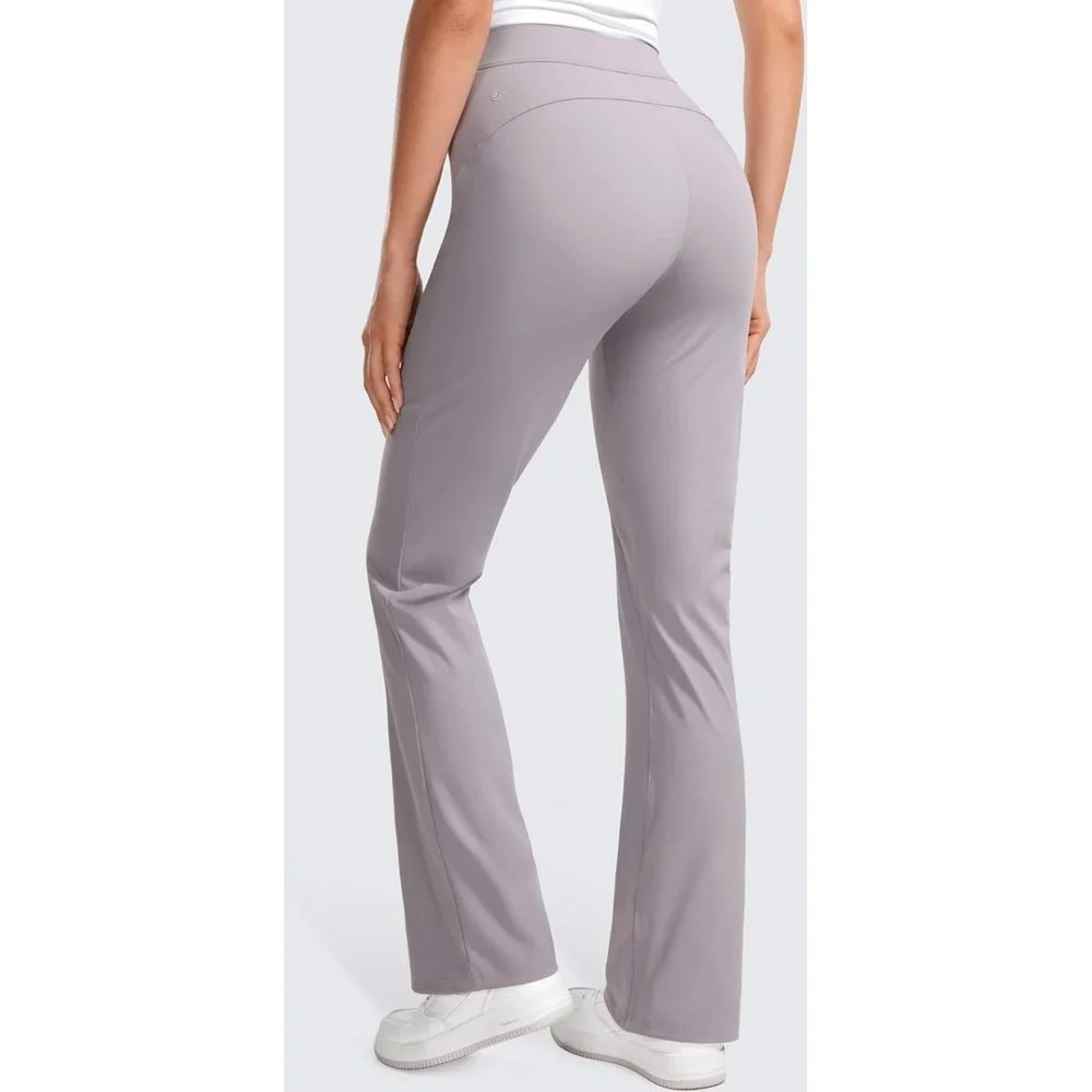 Crz Yoga Purplish-Gray Pull On Athletic Athleisurewear Pants Flare M NWT (28x32)